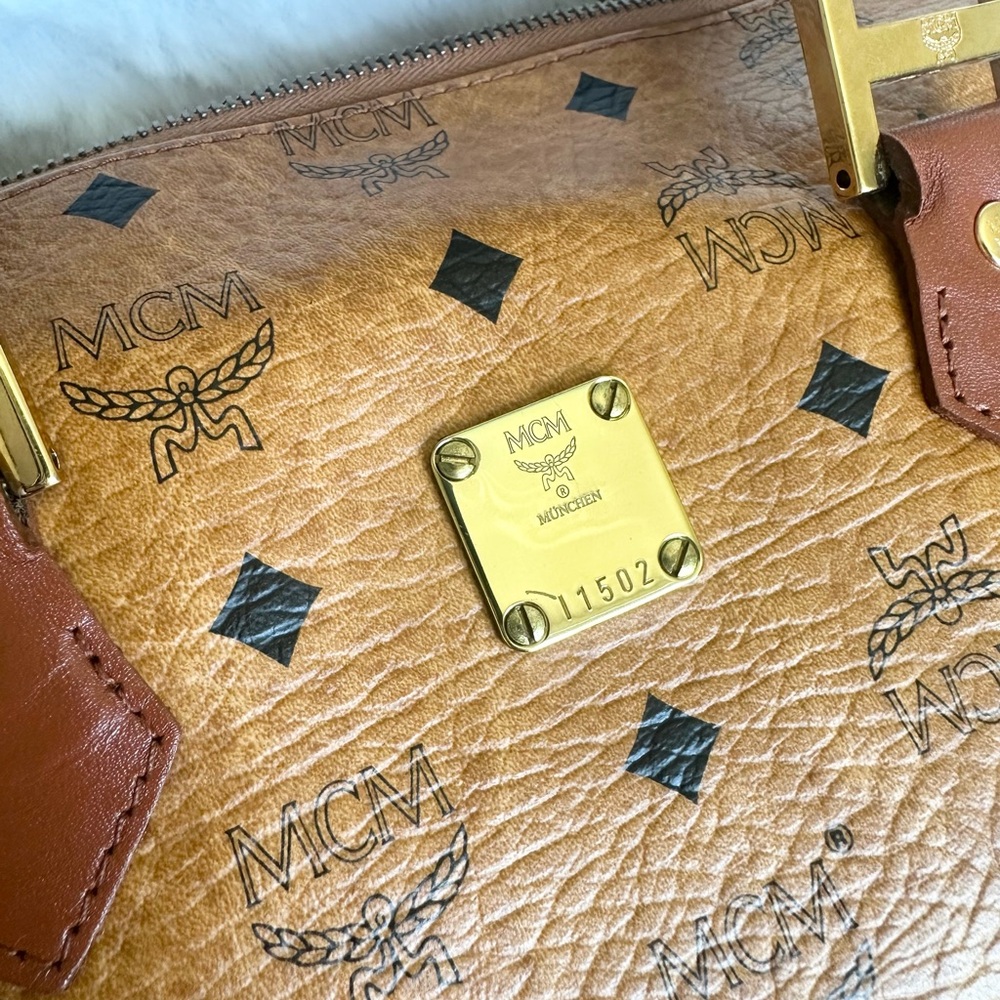 MCM Cognac Visetos Satchel - Picture 9 of 15